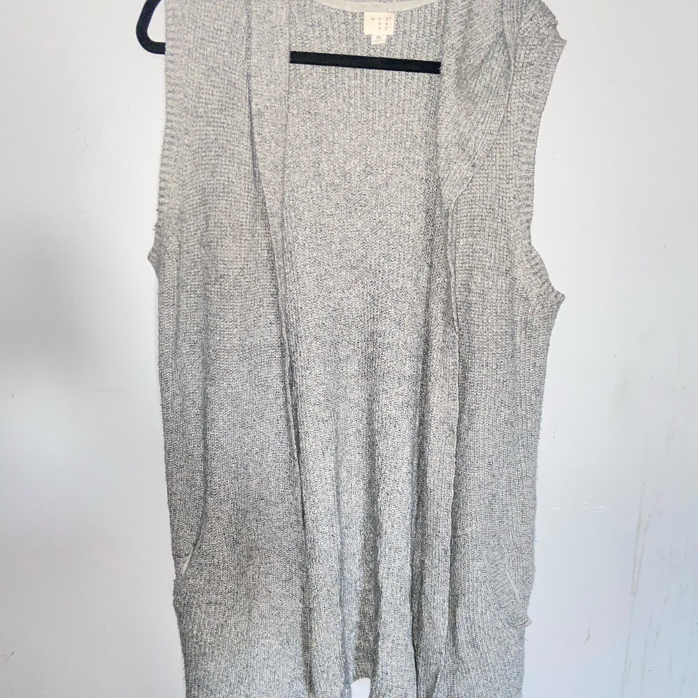 Long Light Grey Vest